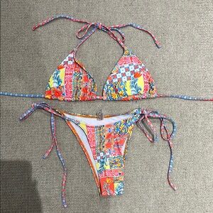 SHEIN Multicolor Patterned Bikini